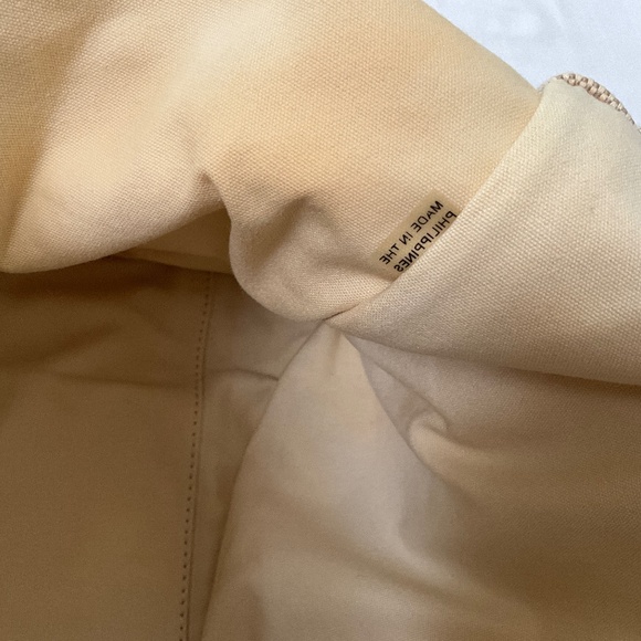 TORY BURCH Canvas & Leather Ella Tote Beige Natural - Picture 12 of 16